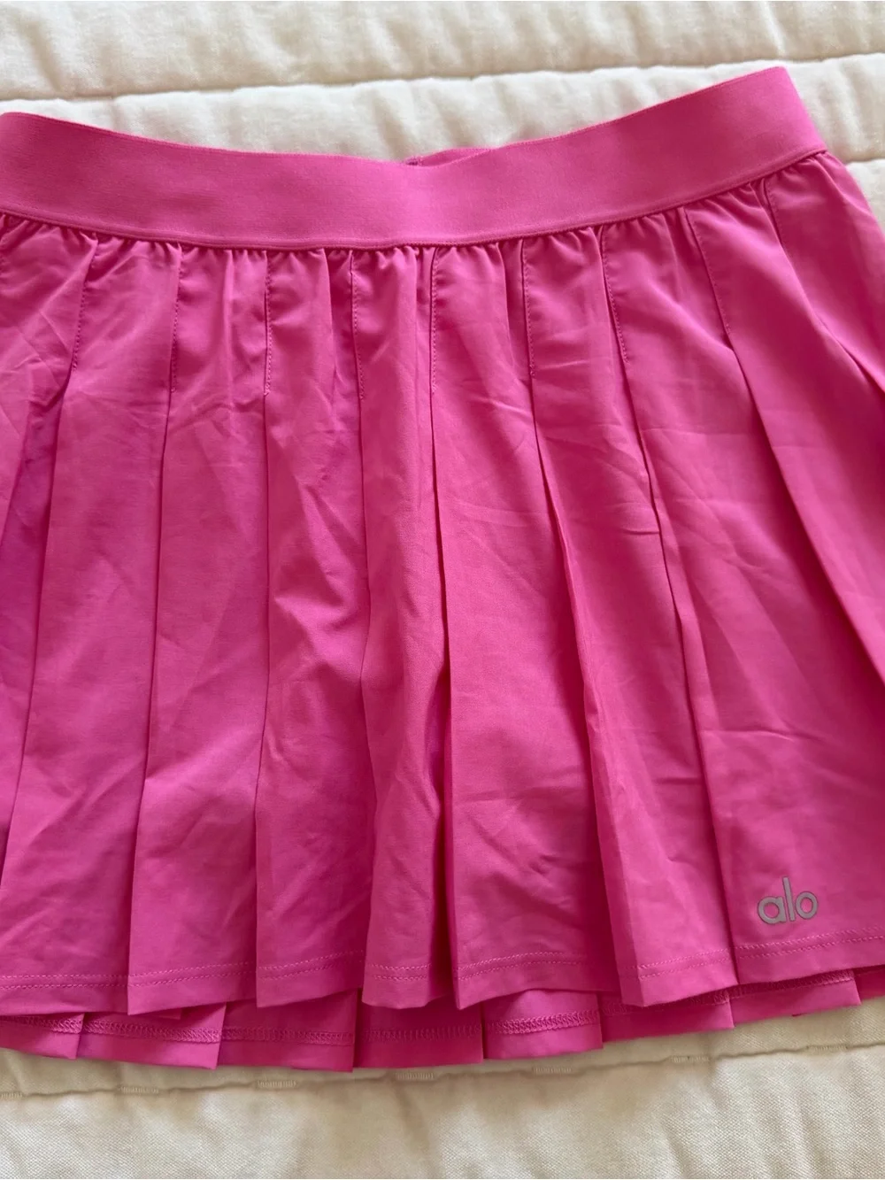ALO Yoga Hot Pink Pleated Skater Skirt